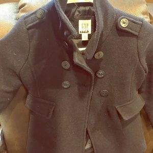 Navy blue peacoat